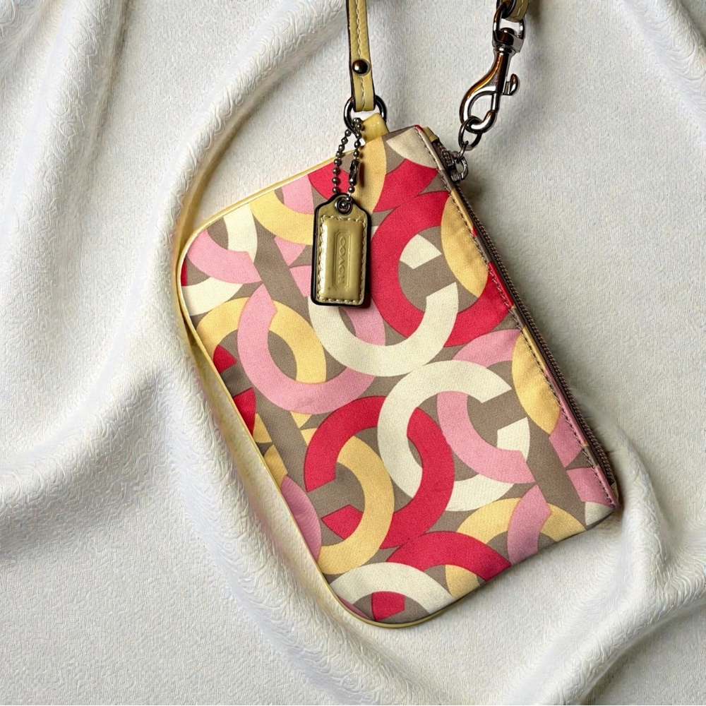 Y2K Coach Colorful Patterned Wristlet
